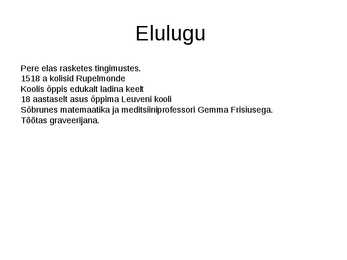 G-Mercator ja tema kaardid #4