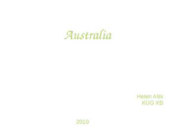 Australia - presentatsioon