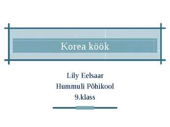 Korea köök
