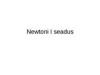 Newtoni I seadus