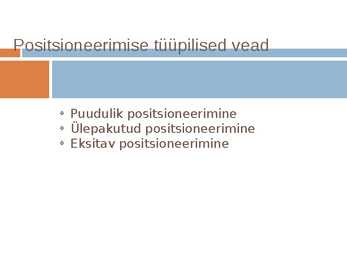 Positsioneerimine #9