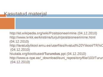 Positsioneerimine #10