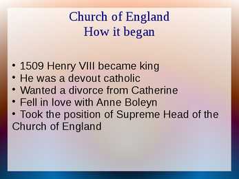 The Church of England #4