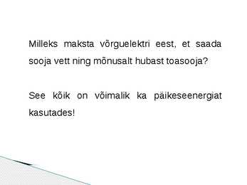 Päikeseenergia #2