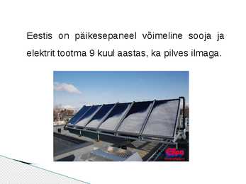 Päikeseenergia #8