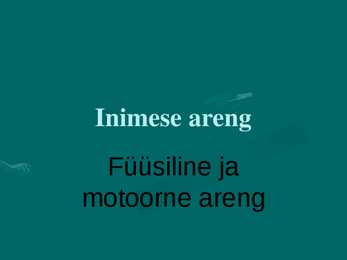 Inimese areng