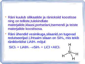 Räni ja räniühendid - Kvarts-liiv-klaas #5