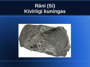 Räni ja räniühendid - Kvarts-liiv-klaas