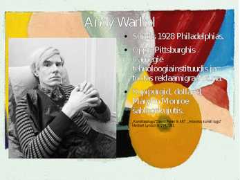 Ameerika popkunst ja kuulsamad kunstnikud #27