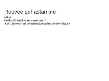 Ettekanne reoveest ja selle puhastamisest #5
