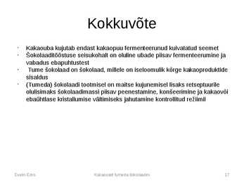 Tumeda šokolaadi tootmine kakaooast #17