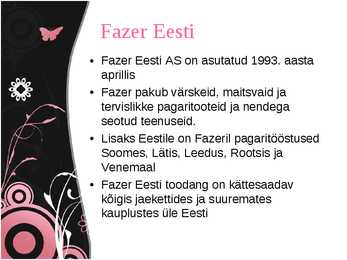 Pagaritööstused Eestis-Fazer #3