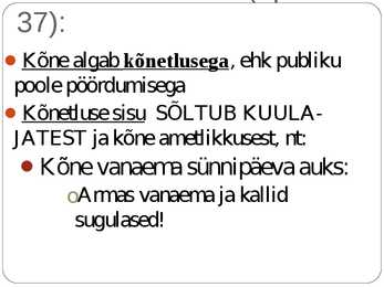 Kõne ja kõnepidamine #12