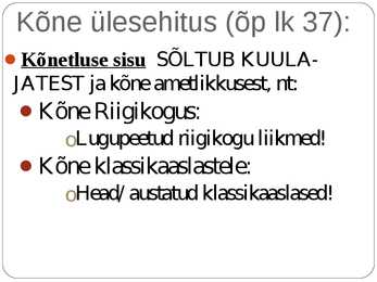 Kõne ja kõnepidamine #13