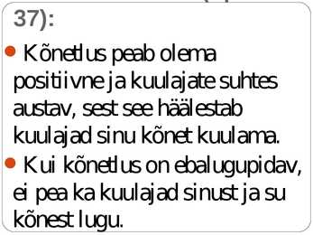 Kõne ja kõnepidamine #17