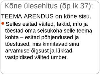 Kõne ja kõnepidamine #22