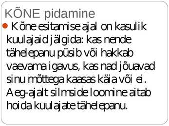Kõne ja kõnepidamine #28
