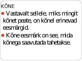 Kõne ja kõnepidamine #8