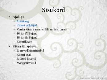 Kitarr ja selle ajalugu #2