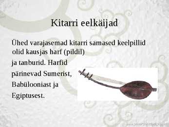 Kitarr ja selle ajalugu #4