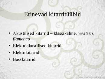 Kitarr ja selle ajalugu #9