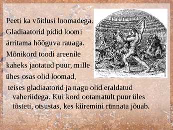 Gladiaatorid ja muud meelelahutajad Vana-Roomas #8