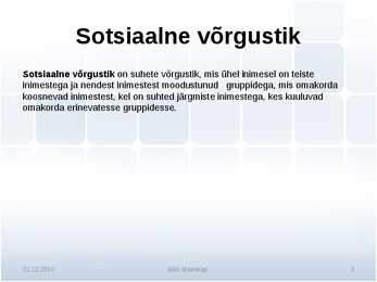 Sotsiaalsed võrgustikud #3