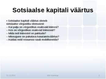 Sotsiaalsed võrgustikud #6