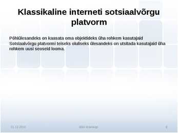 Sotsiaalsed võrgustikud #8