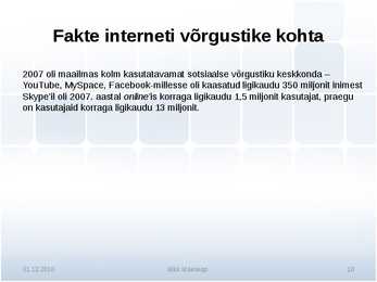 Sotsiaalsed võrgustikud #10