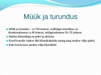 Müügianalüüs #10