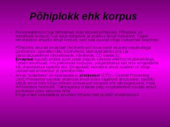 Arvuti ehitus #6