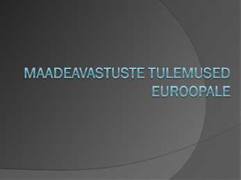 Maadeavastused #2