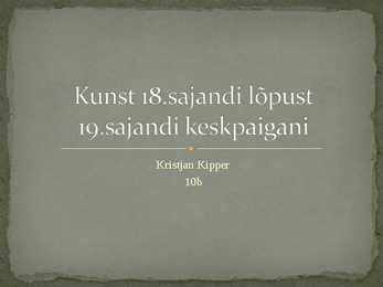 Kunst 18-19 sajand