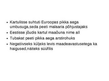 Maadeavastuste tagajärjed #3