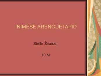 INIMESE ARENGUETAPID