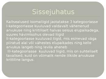 Kaitsealused loomaliigid eestis #2