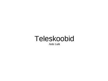 Teleskoobid
