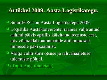 Logistika alused #5