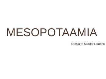 Mesopotaamia