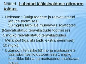 ABIAINETE SUHTES ESITATAVAD NÕUDED #9