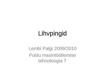 Lihvpingid