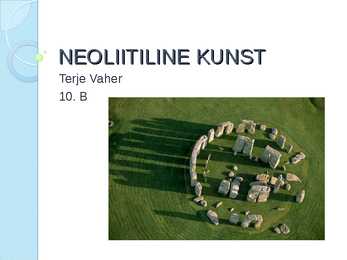 Neoliitiline kunst