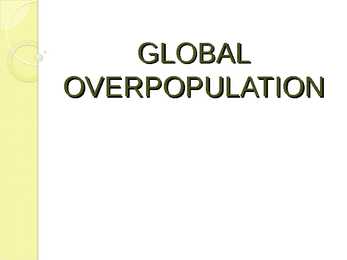 Global overpopulation