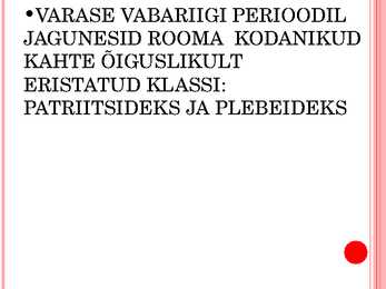 Patriitsid ja plebeid #2