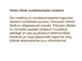 Sundeksemplari seadus-Kultuuripärandi säilitamine #15