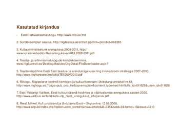 Sundeksemplari seadus-Kultuuripärandi säilitamine #53