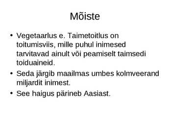 Vegetaarlus #2