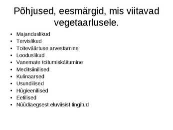 Vegetaarlus #3