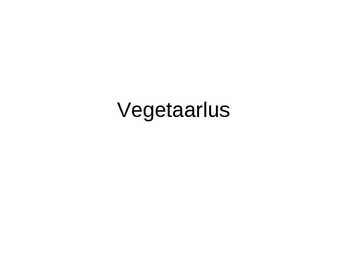 Vegetaarlus